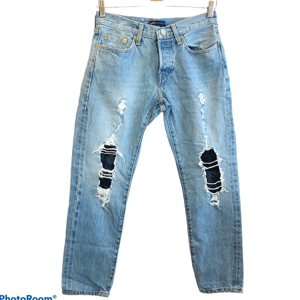 Levi’s 501 French Tulle Destroyed Denim Jean 25